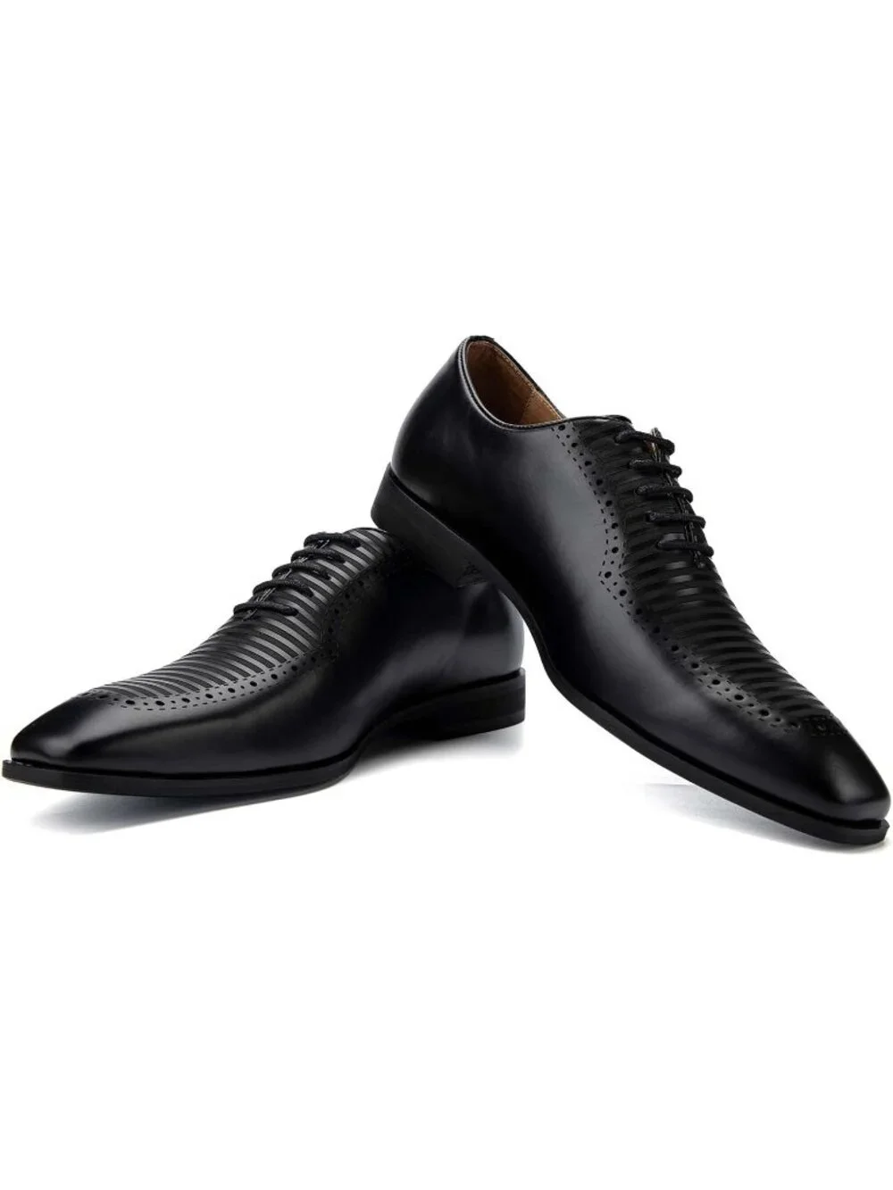 Men's Black Leather Lace Up Formal Casual Fashion Oxford Business Dress Shoes